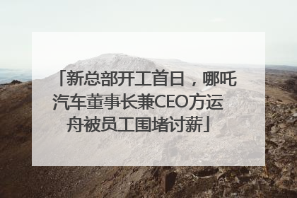 新总部开工首日，哪吒汽车董事长兼CEO方运舟被员工围堵讨薪